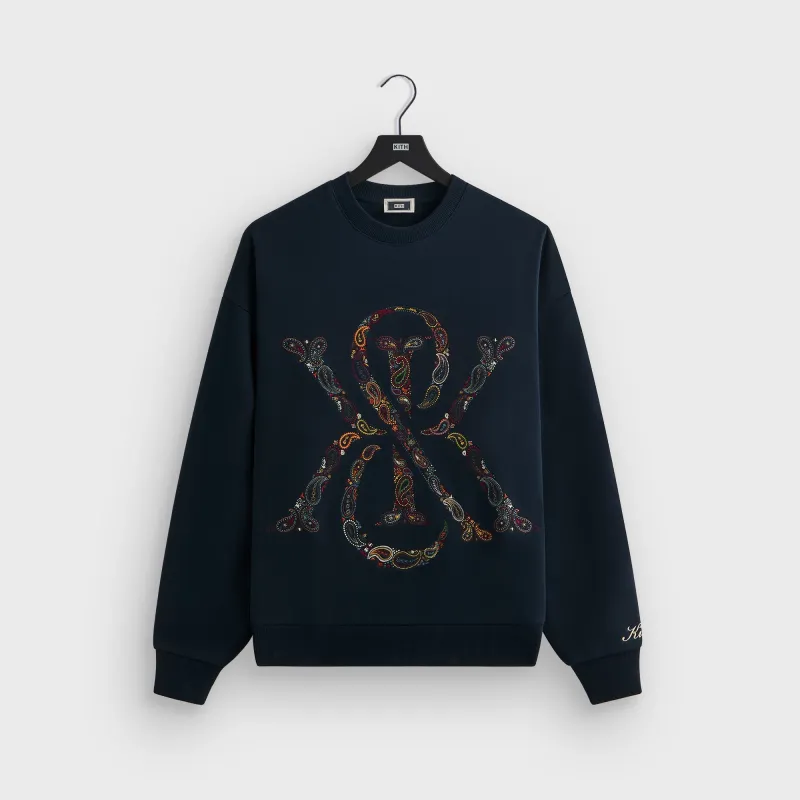 Kith & Kin Paisley Crest Nelson Crewneck - Nocturnal sold by Kith