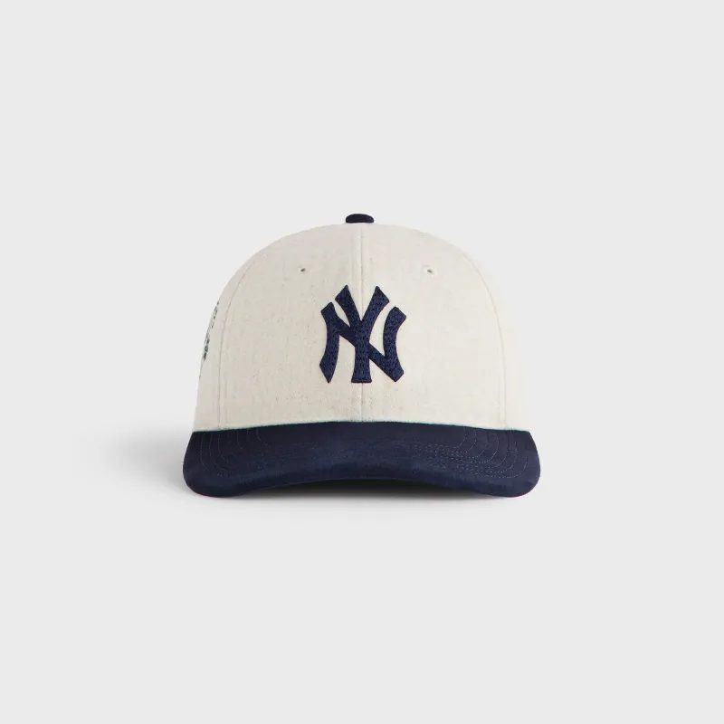 Kith & New Era for the New York Yankees Two-Tone Heavy Twill Franchise LS Cap - Sandrift sold by Kith