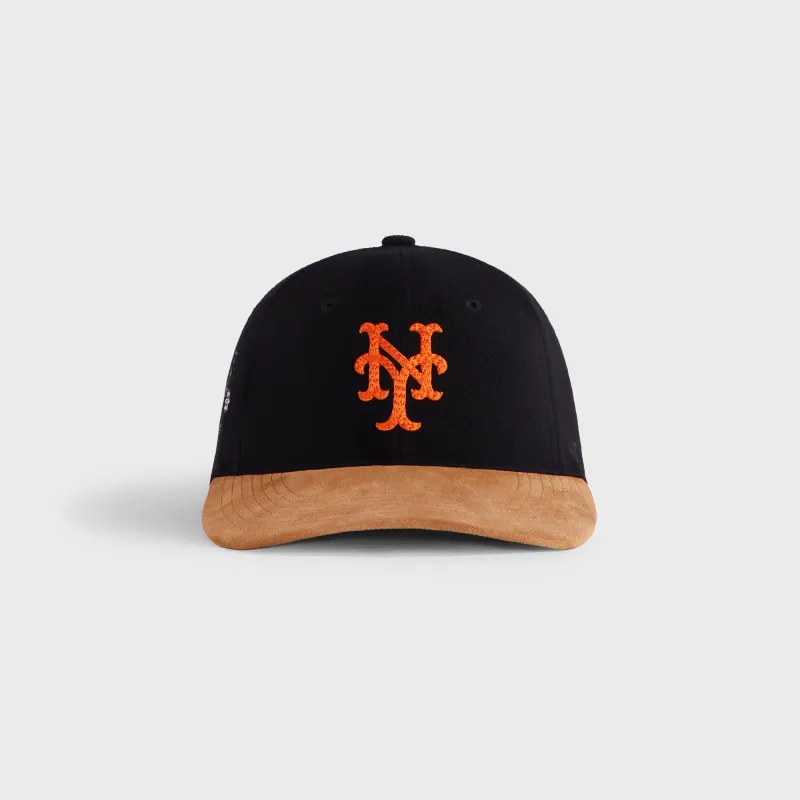 Kith & ‘47 for the New York Mets Heavy Twill Suede Brim Franchise LS Cap - Black sold by Kith