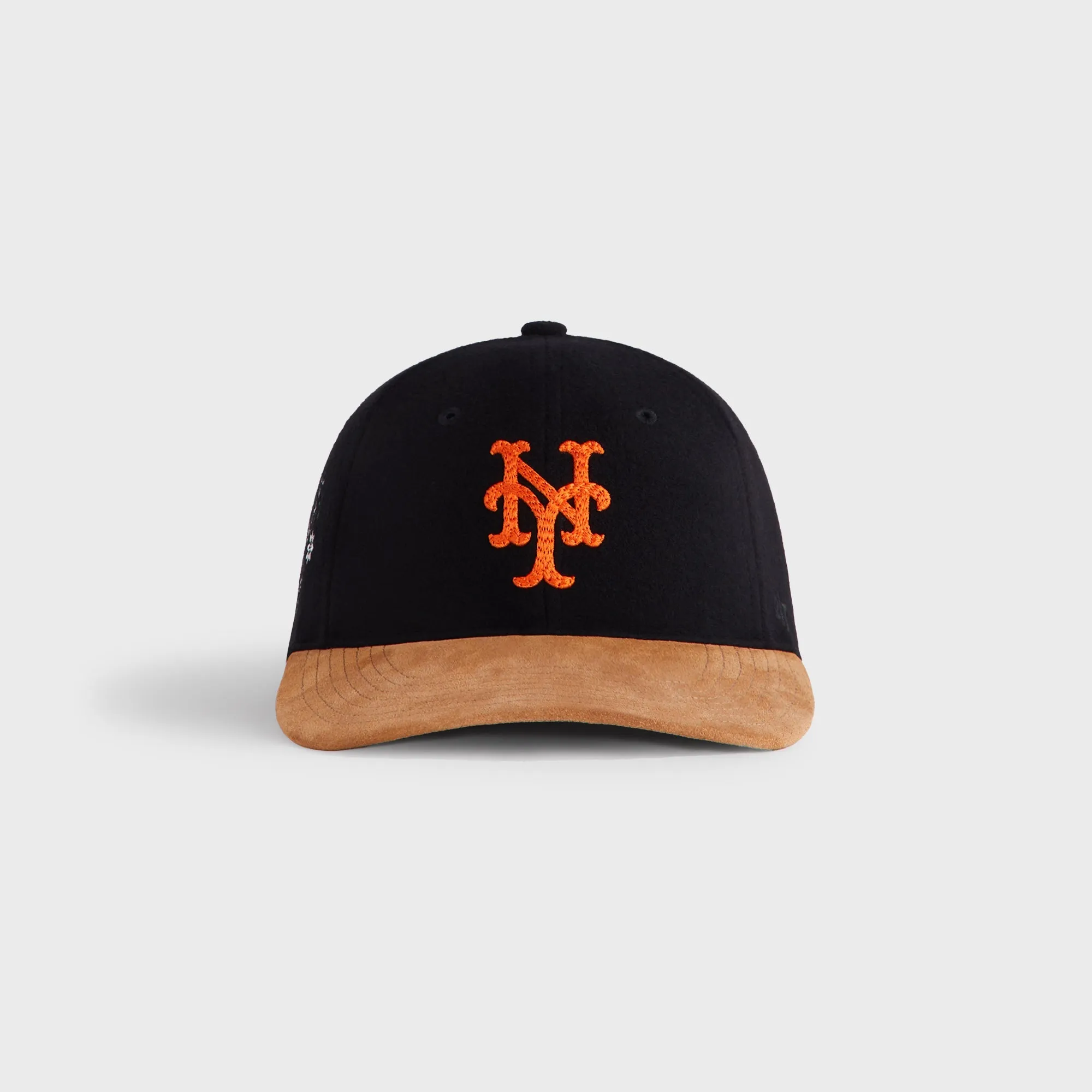 Kith & ‘47 for the New York Mets Heavy Twill Suede Brim Franchise LS Cap - Black sold by Kith