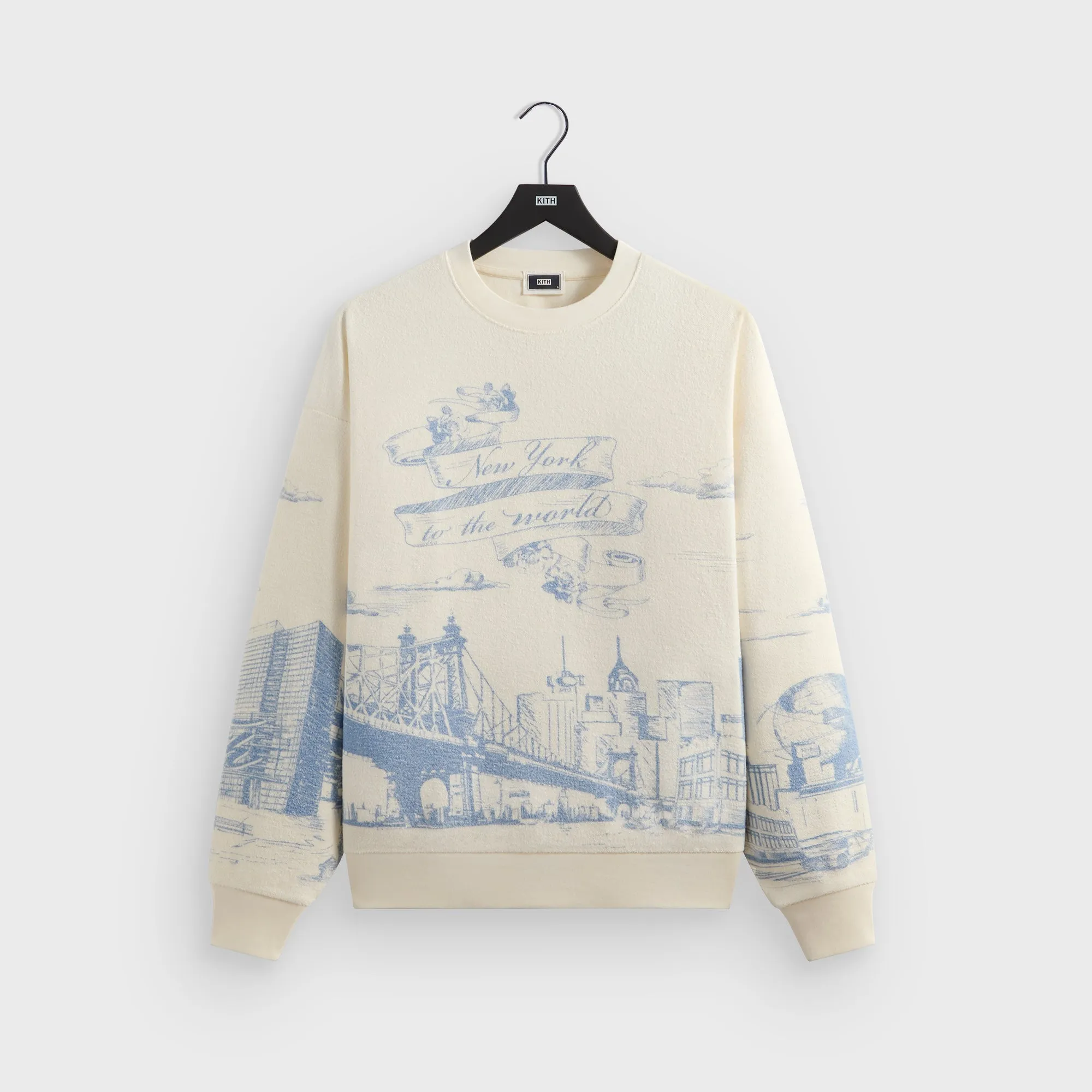 Kith New York Toile Nelson Crewneck - Sandrift sold by Kith