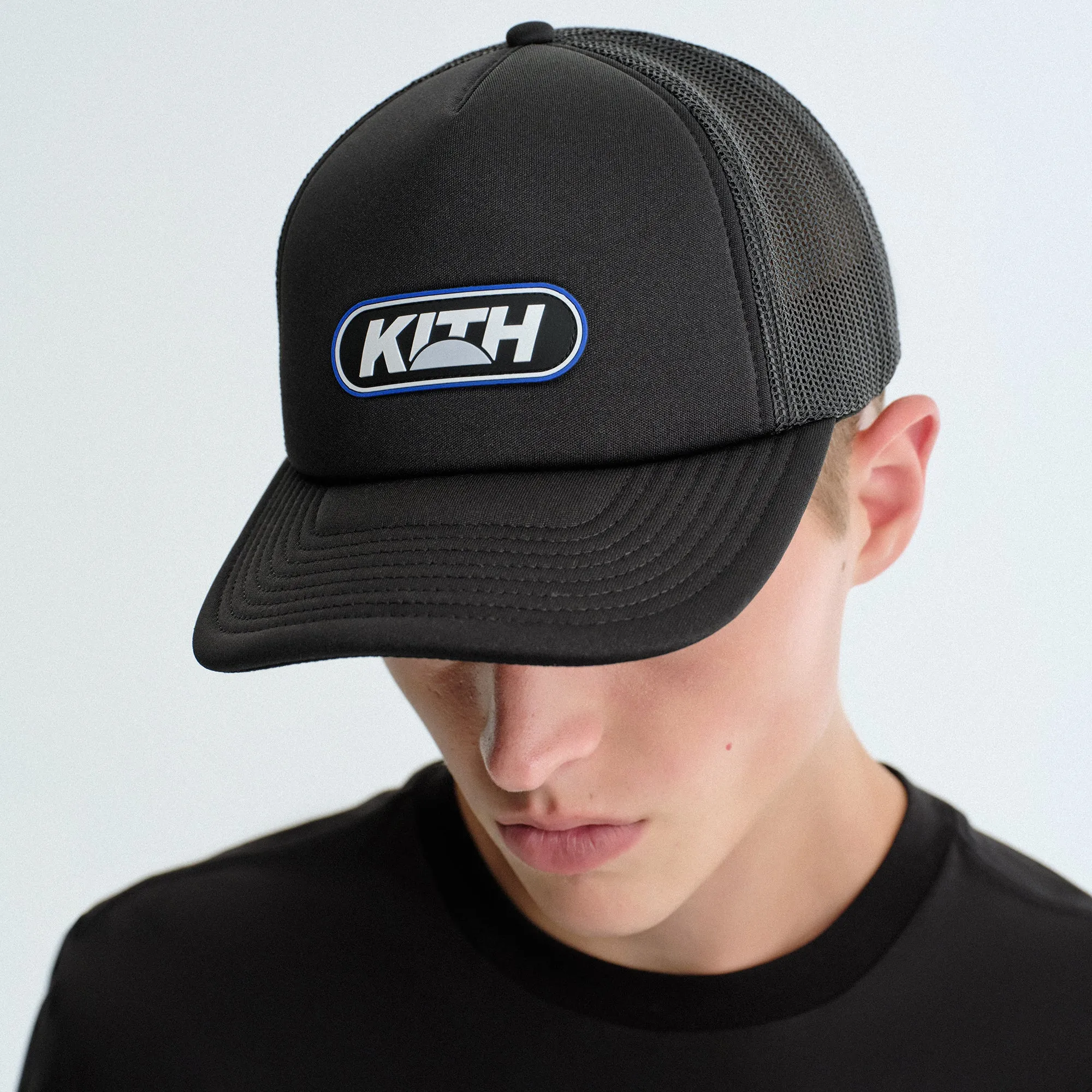 Kith Poly Foam Nolan Trucker Hat with Rubber Patch - Black sold by Kith product image thumbnail 2