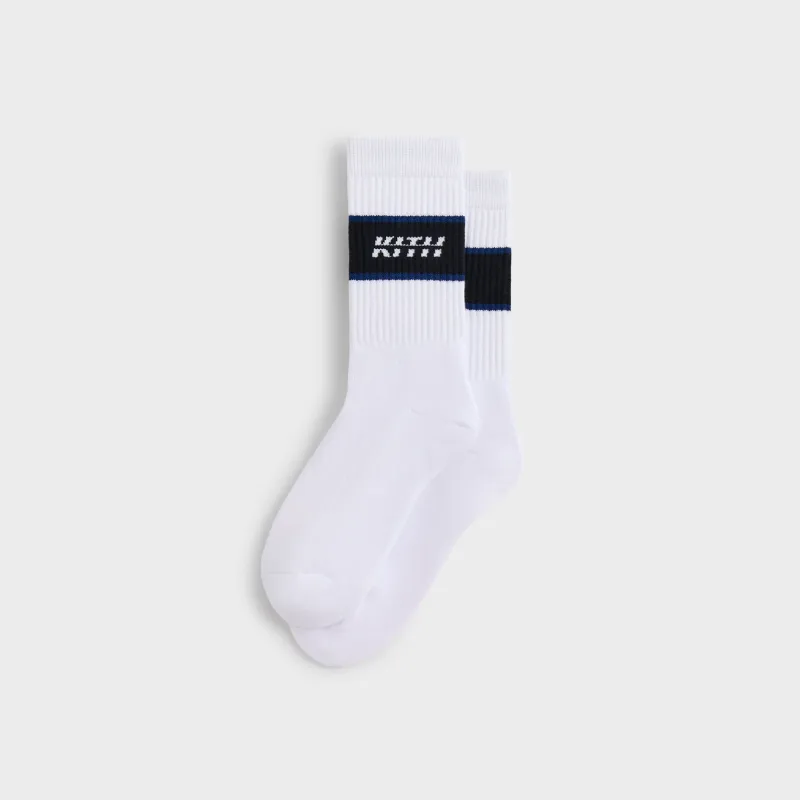 Kith Moto Crew Socks - White sold by Kith