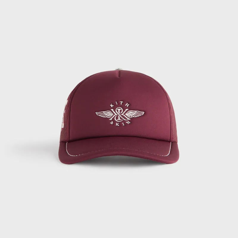 Kith Pick Stitch Poly Nolan Trucker Hat - Magma sold by Kith