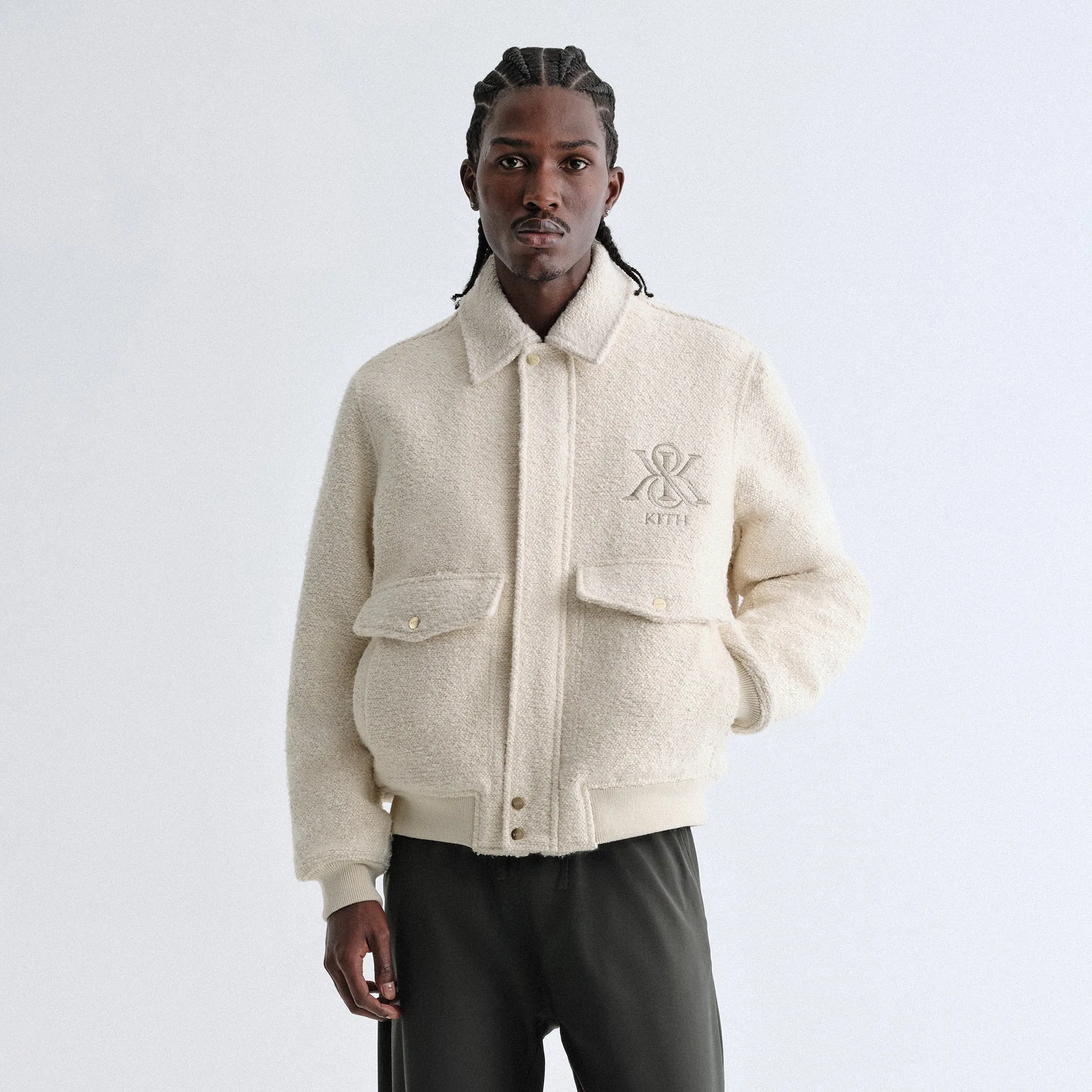 Kith Boucle Hawthorne Flight Jacket - Sandrift sold by Kith product image thumbnail 4