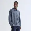 Kith Isaac Microsuede Long Sleeve Button Down - Nocturnal sold by Kith