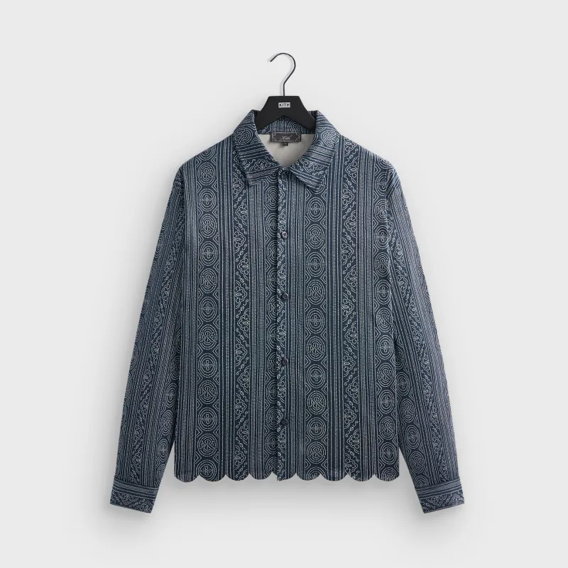Kith Isaac Microsuede Long Sleeve Button Down - Nocturnal sold by Kith