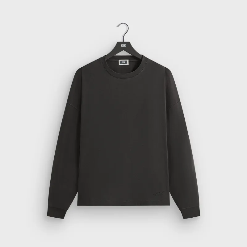 Kith Long Sleeve Lawson Tee - Black sold by Kith