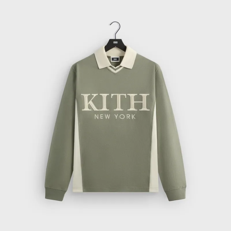 Kith Pique Long Sleeve Tap Polo - Scene sold by Kith