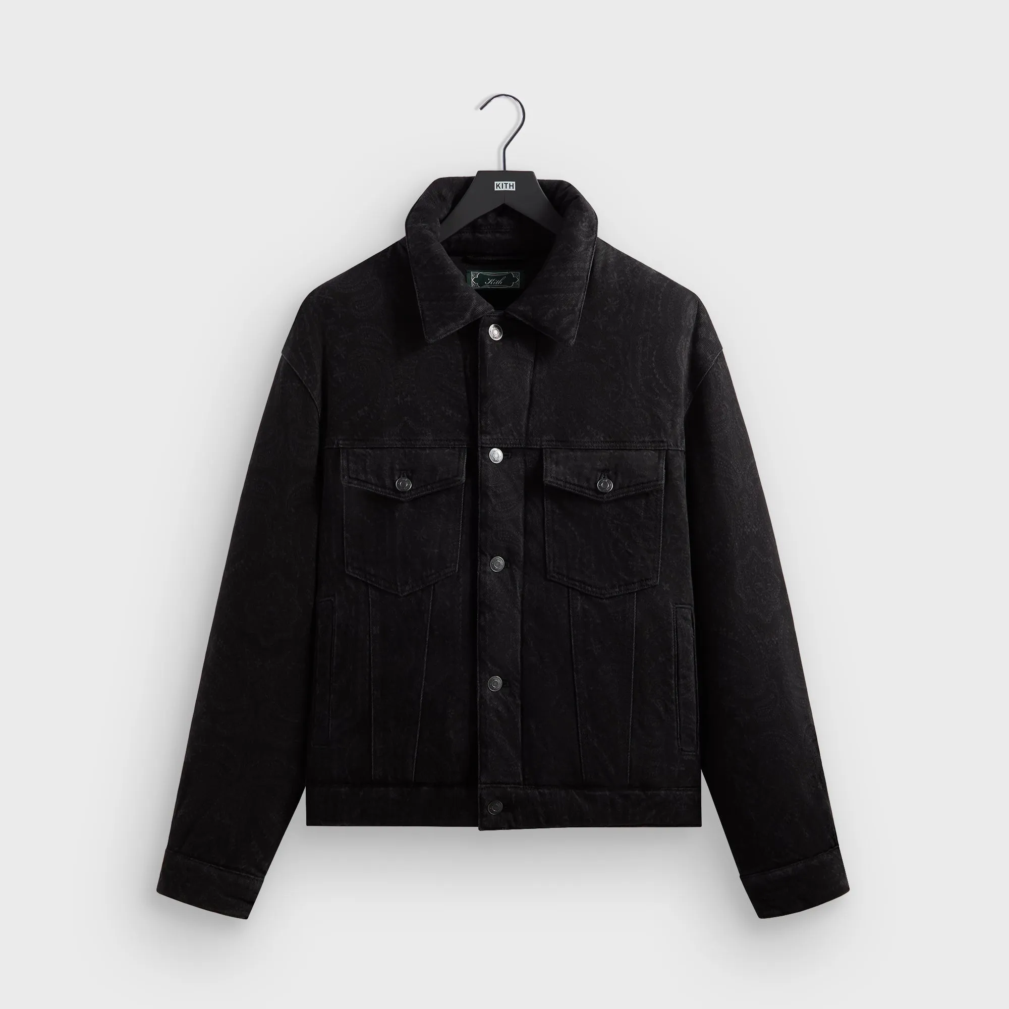 Kith Puffed Jase Denim Jacket - Black sold by Kith