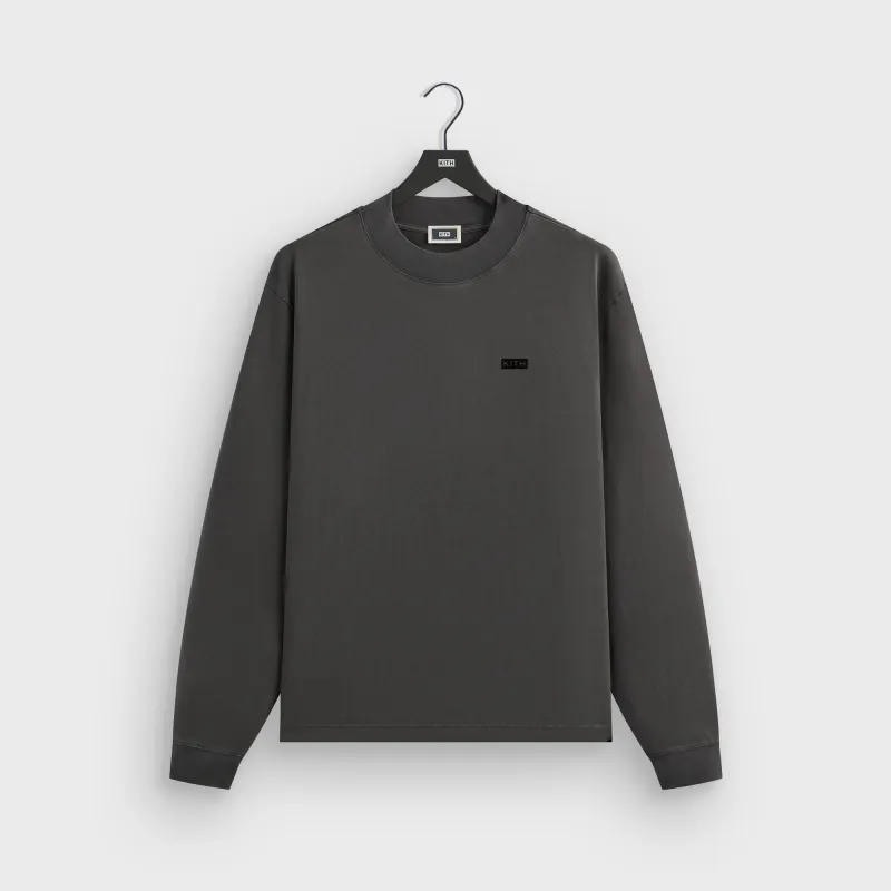 Kith Long Sleeve Mock Neck LAX Tee - Carbon sold by Kith