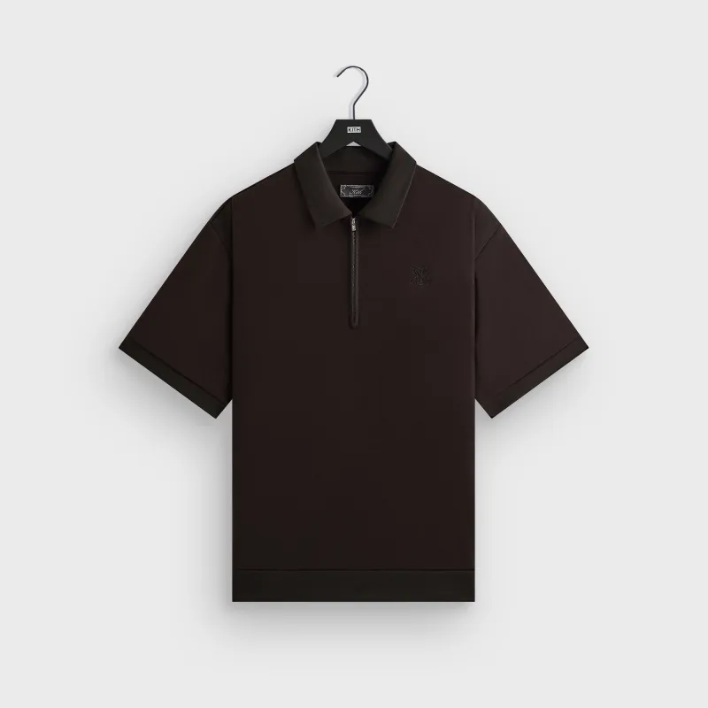 Kith Zip-Front Performance Knit Ethan Polo - Kindling sold by Kith