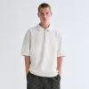 Kith Zip-Front Performance Knit Ethan Polo - Sandrift sold by Kith