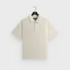 Kith Zip-Front Performance Knit Ethan Polo - Sandrift sold by Kith