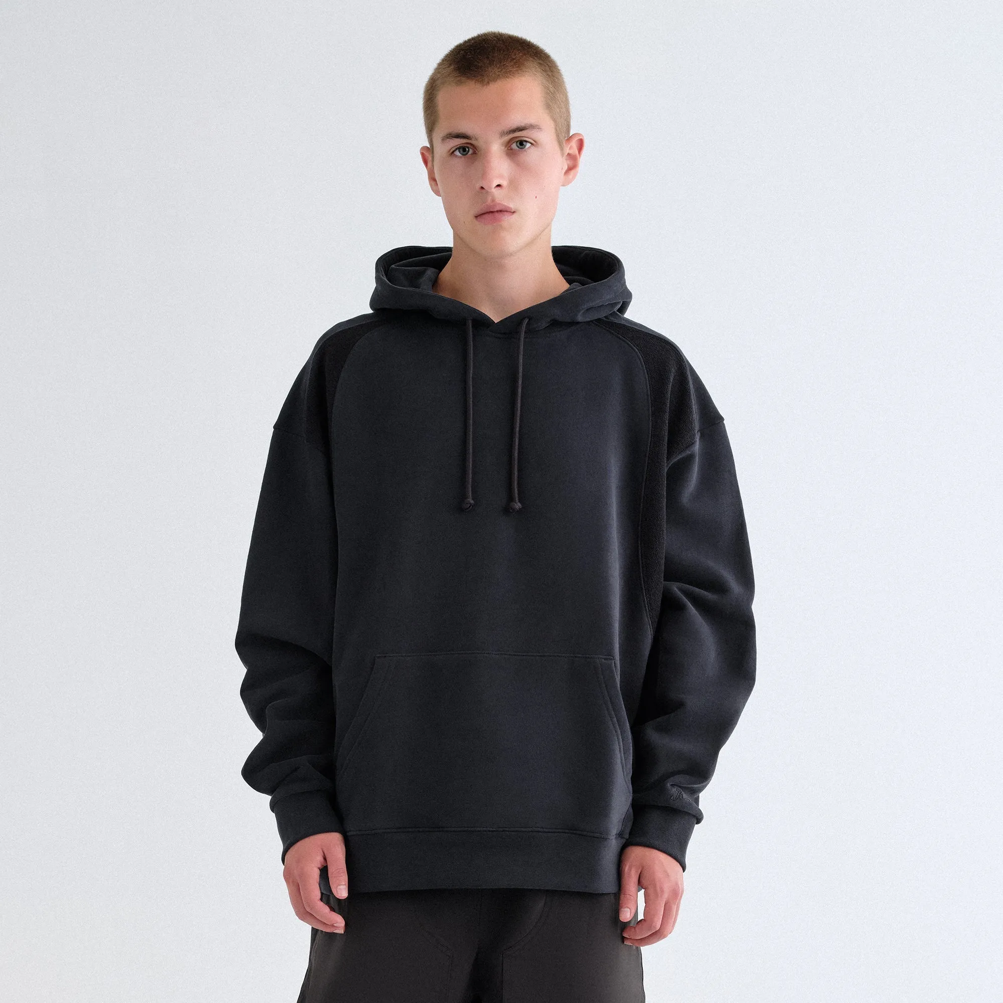 Kith Curved Panel Terry Nelson Hoodie - Black sold by Kith product image thumbnail 2