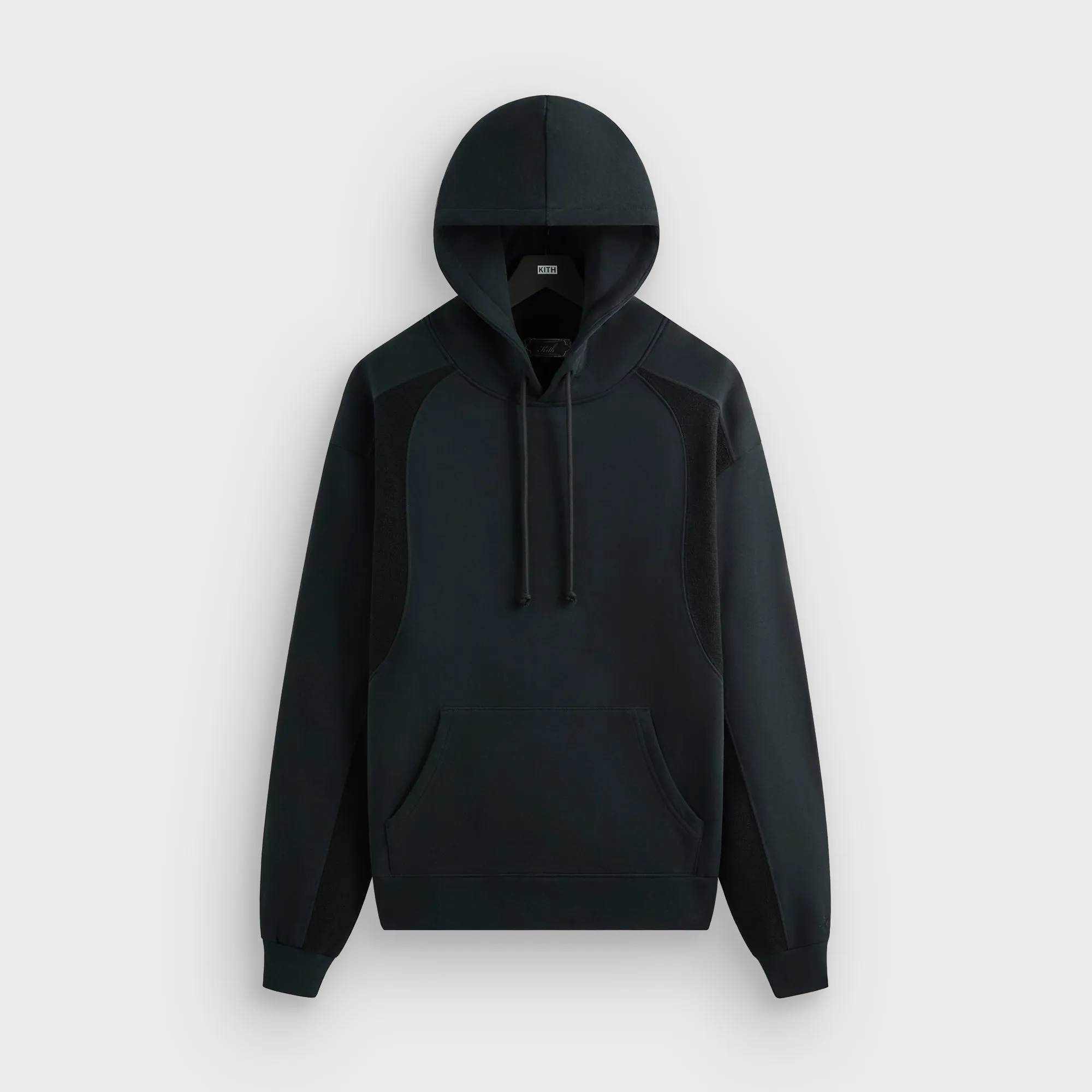 Kith Curved Panel Terry Nelson Hoodie - Black sold by Kith