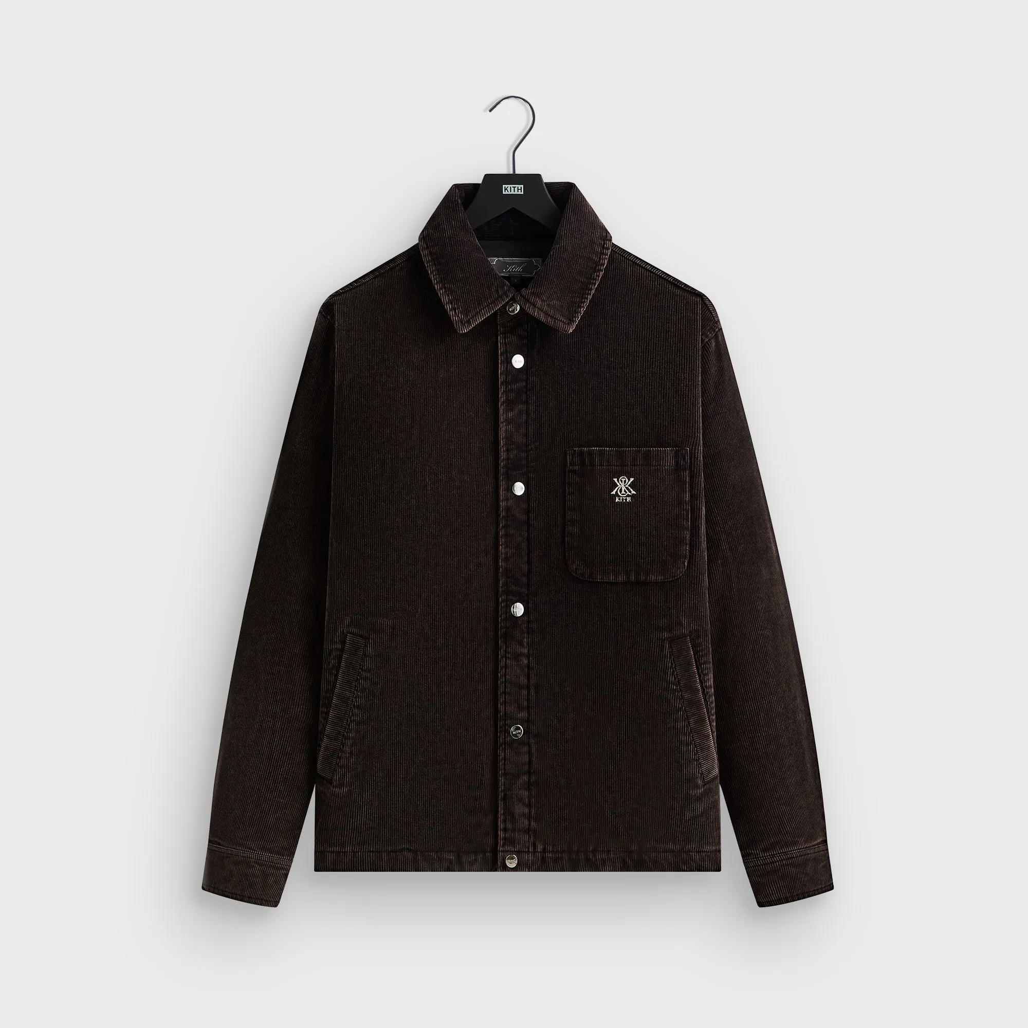 Kith Washed Corduroy Brixton Puffed Shirt Jacket - Ink sold by Kith