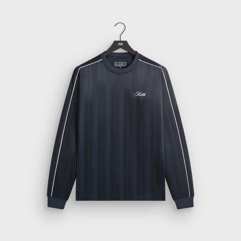 Kith Tricot Panelled Long Sleeve Tee - Nocturnal sold by Kith