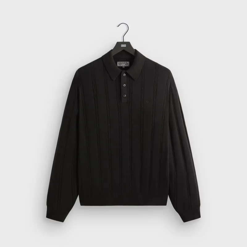 Kith Tilden Long Sleeve Pullover - Black sold by Kith