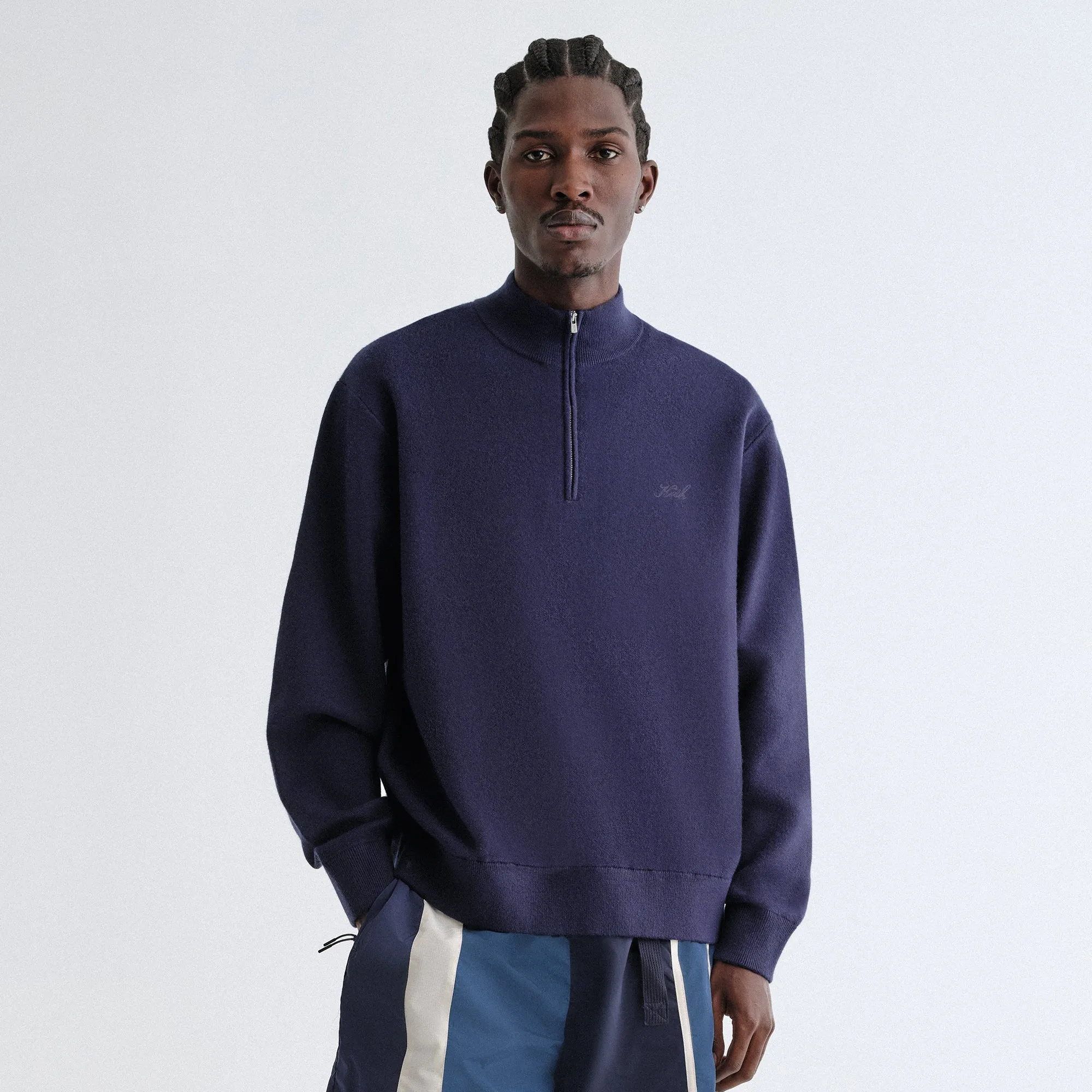 Kith Harmon Quarter Zip Mock Neck - Nocturnal sold by Kith product image thumbnail 2