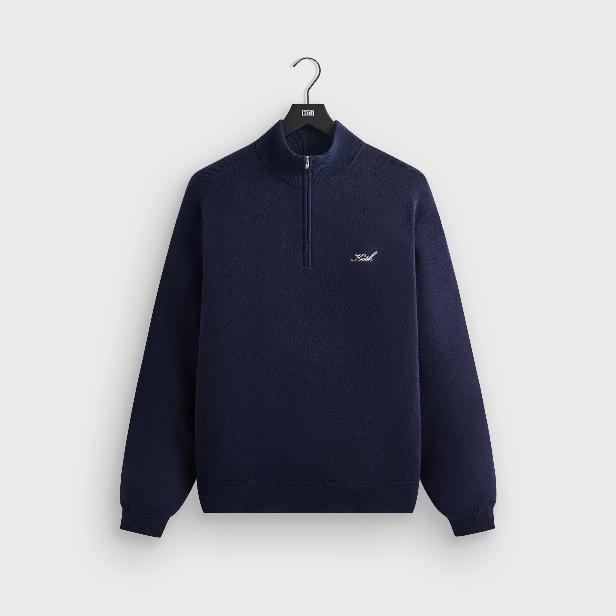 Kith Harmon Quarter Zip Mock Neck - Nocturnal sold by Kith