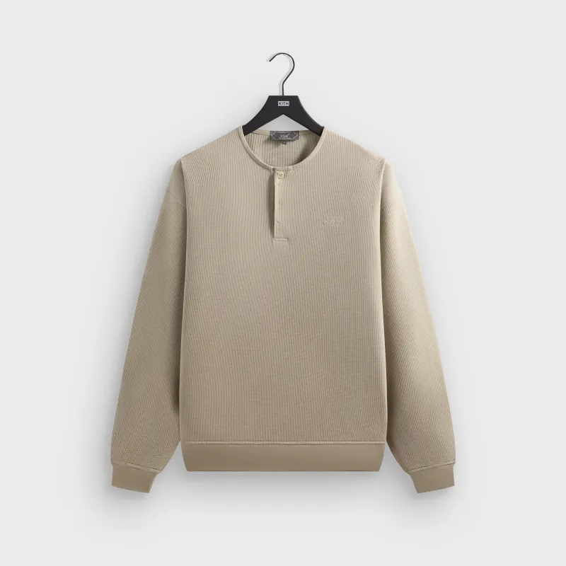 Kith Micro Waffle Colby Pullover - Plaster sold by Kith