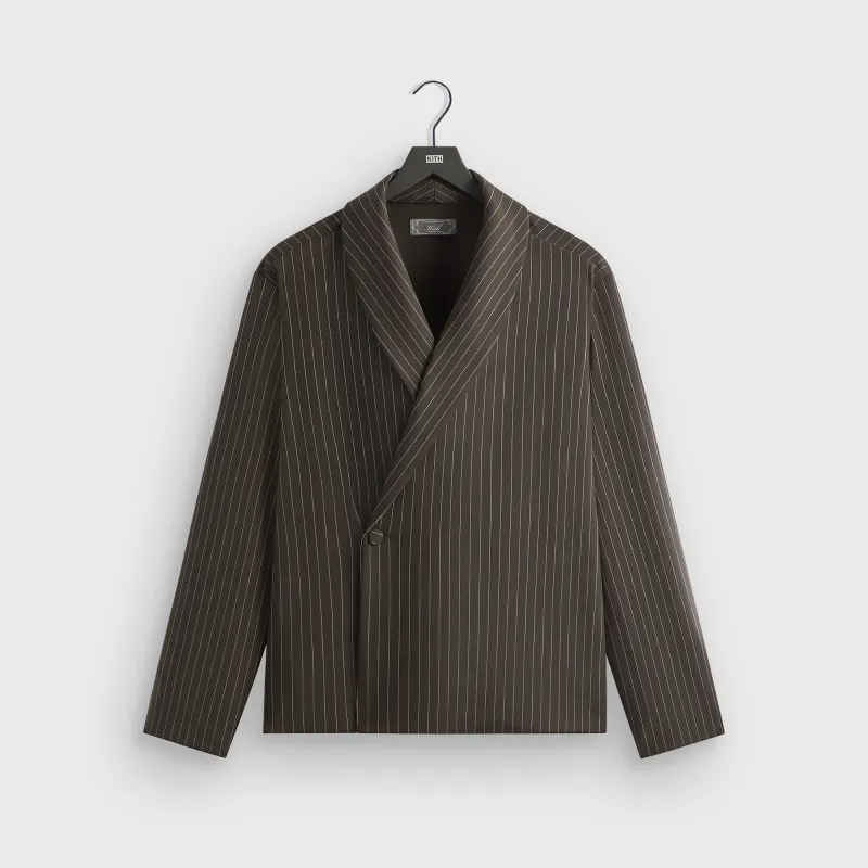 Kith Double Weave Long Sleeve Thompson Crossover Shirt - Kindling sold by Kith