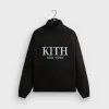 Kith Double Weave Davis Quarter Zip Pullover - Black sold by Kith