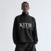 Kith Double Weave Davis Quarter Zip Pullover - Black sold by Kith