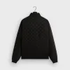 Kith Double Weave Davis Quarter Zip Pullover - Black sold by Kith