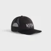 Kith Checkerboard Double Weave Nolan Trucker Hat - Black sold by Kith