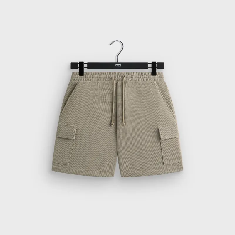 Kith Micro Waffle Fairfax Cargo Shorts - Plaster sold by Kith