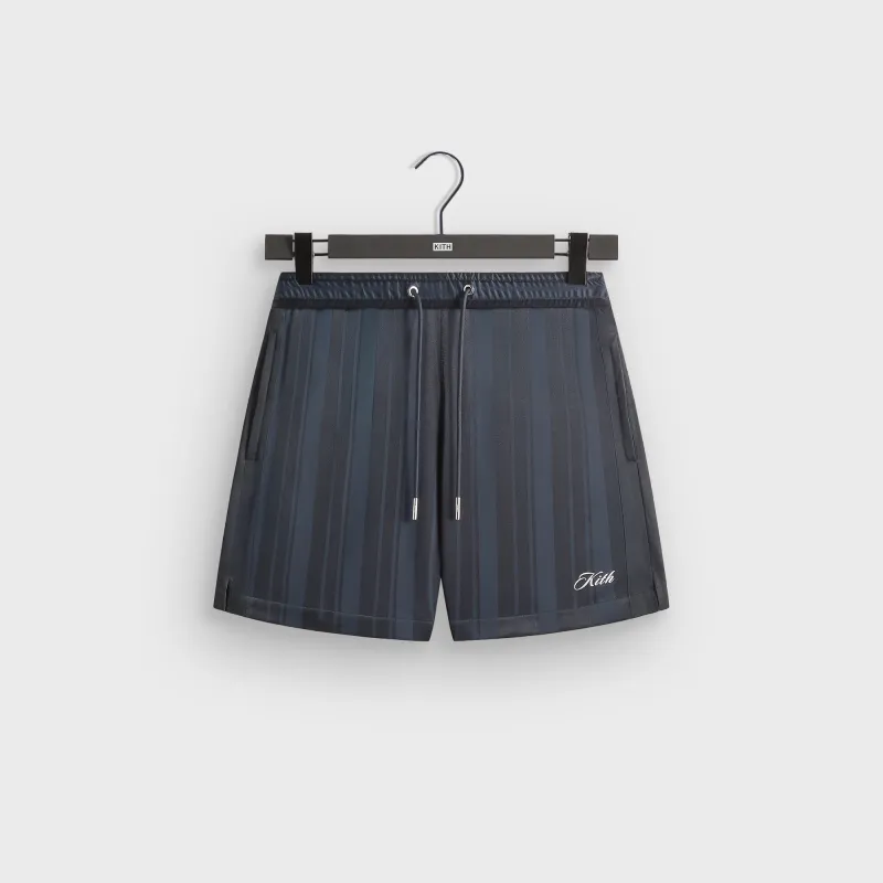 Kith Pinstripe Tricot Active Short - Nocturnal sold by Kith