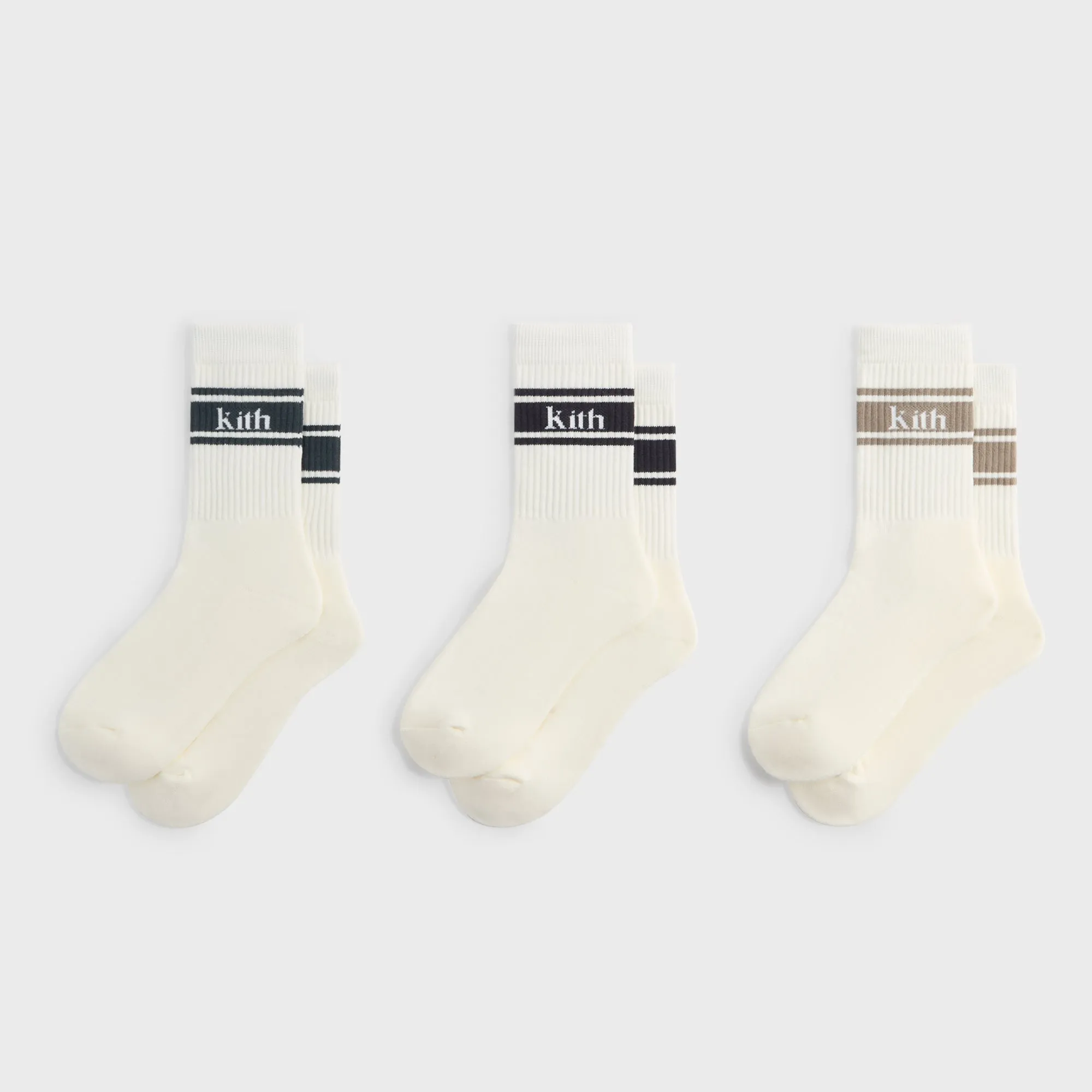 Kith Variegated Stripe Crew Socks - Silk sold by Kith