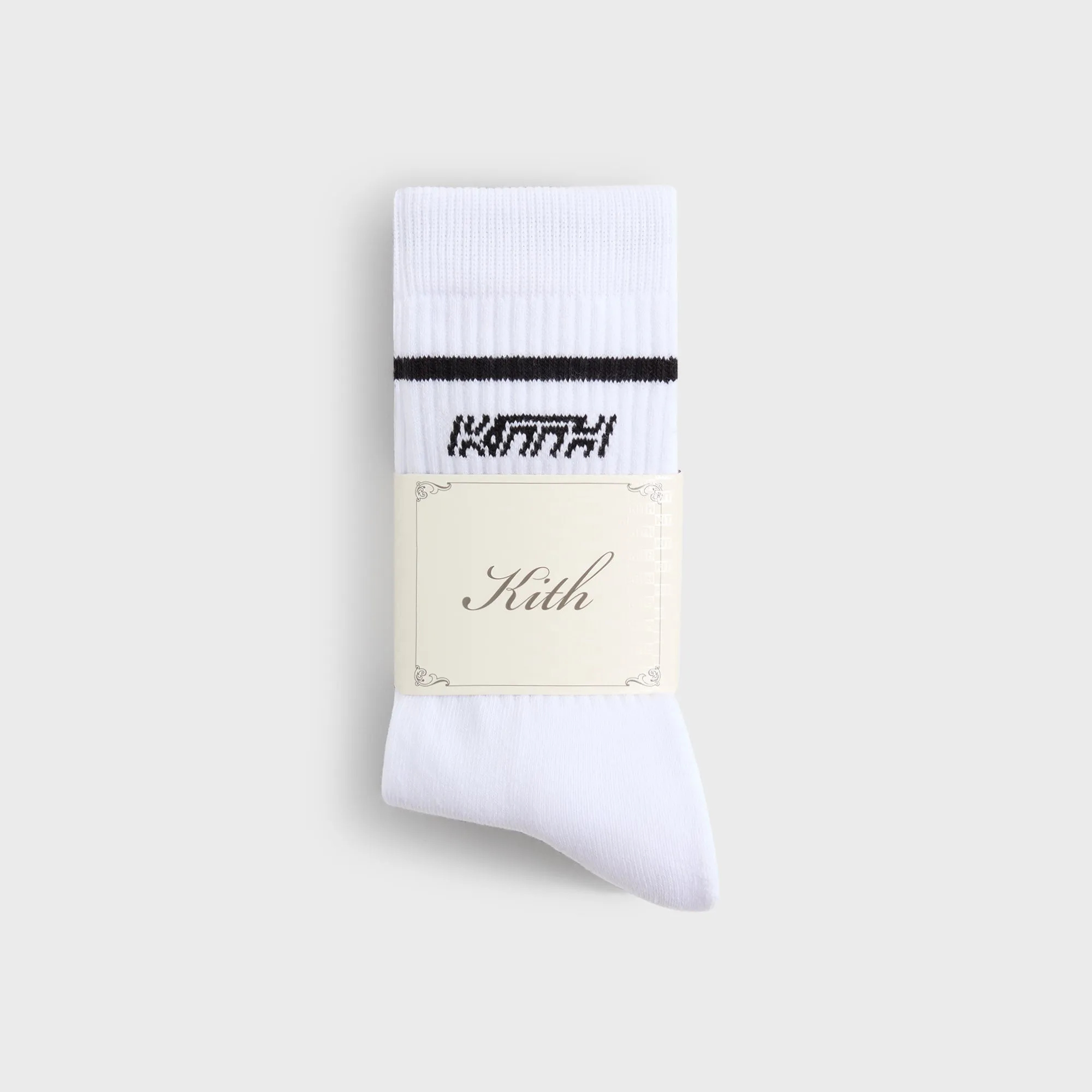 Kith 3-Pack Logo Crew Socks - White / Grey / Black sold by Kith product image thumbnail 2