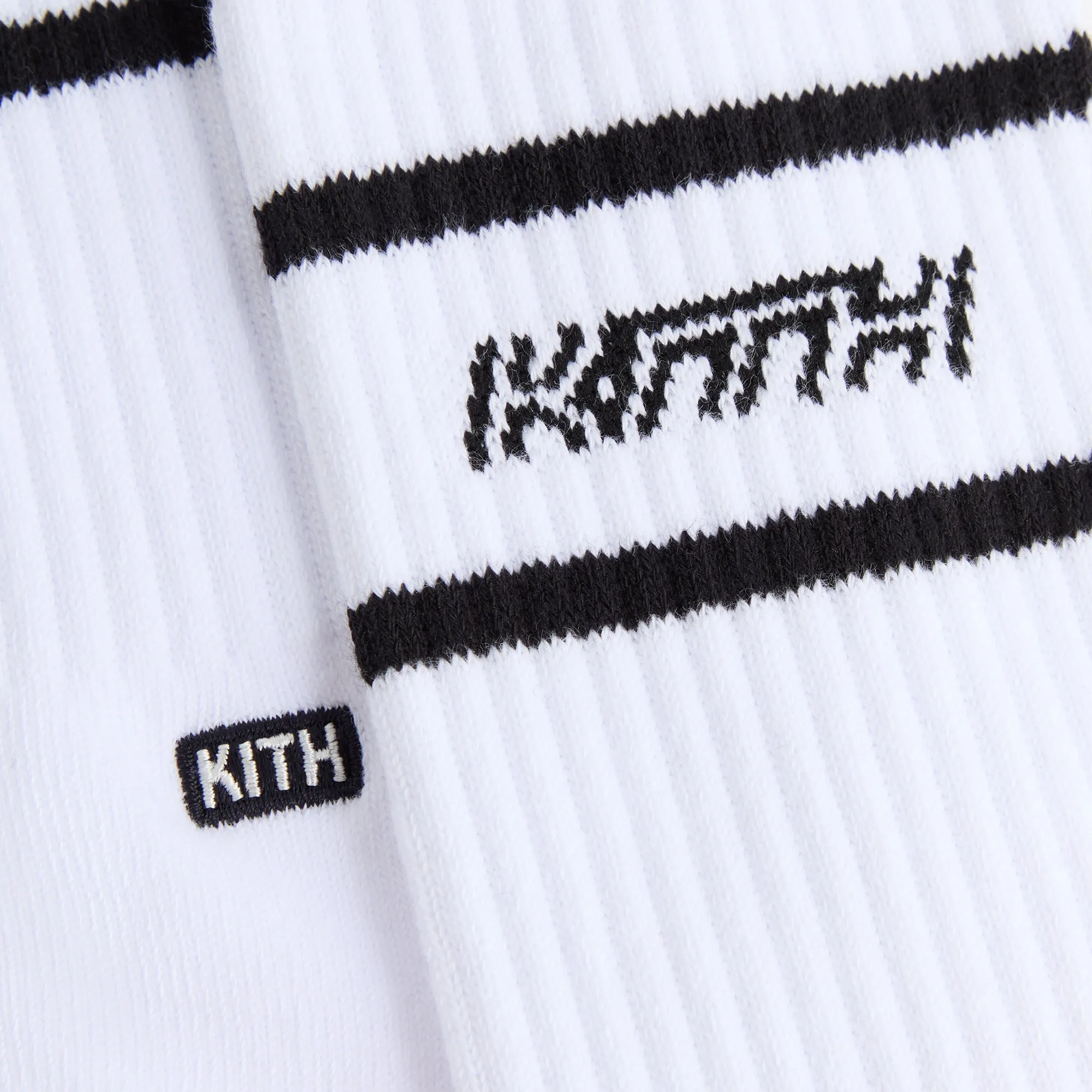 Kith 3-Pack Logo Crew Socks - White / Grey / Black sold by Kith product image thumbnail 3