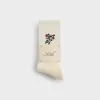 Kith Embroidered Rose Crew Socks - Silk sold by Kith
