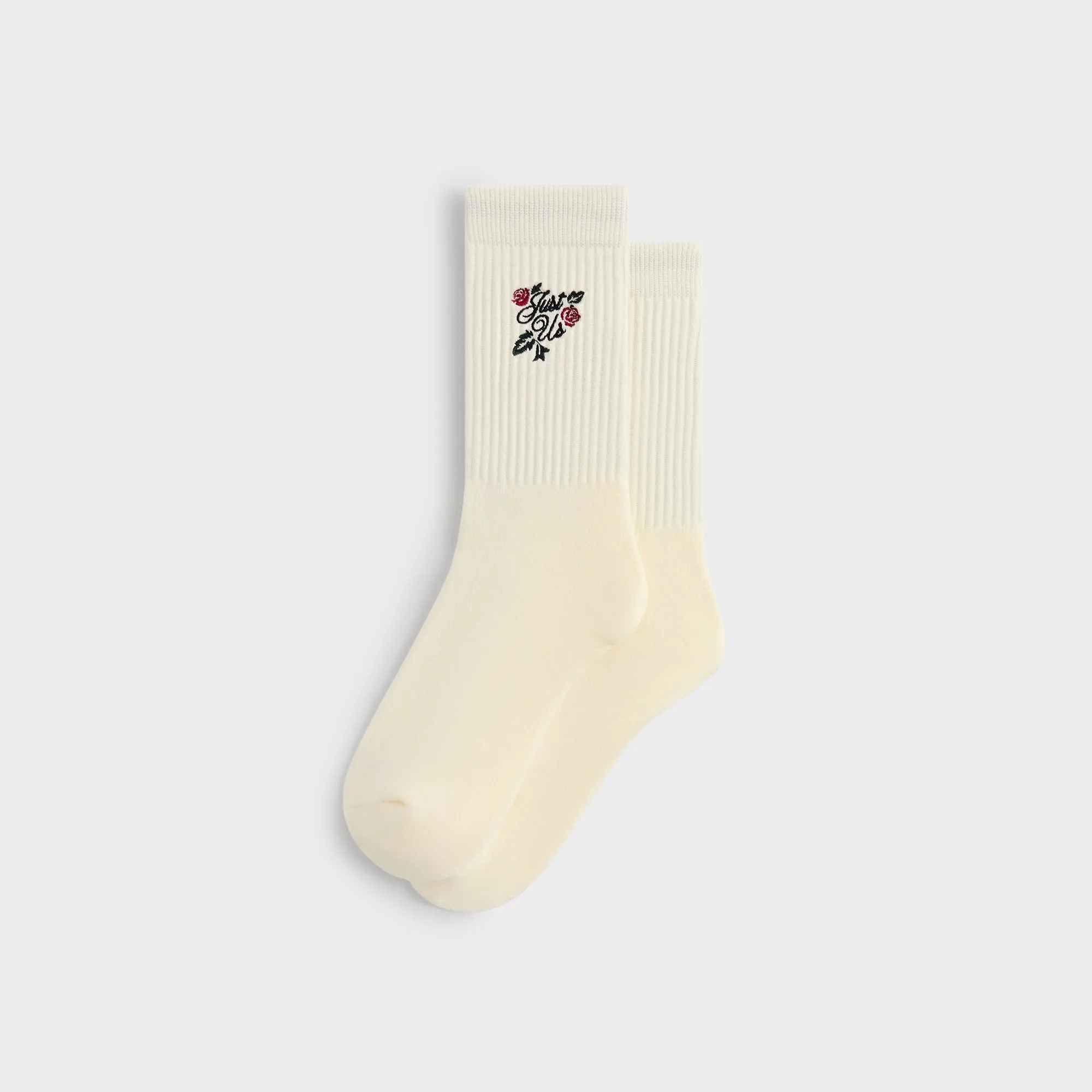 Kith Embroidered Rose Crew Socks - Silk sold by Kith