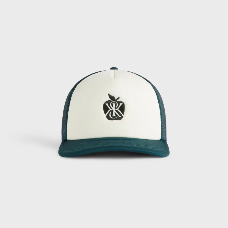 Kith Poly Foam Apple Crest Embroidery Nolan Trucker Hat - Stadium sold by Kith