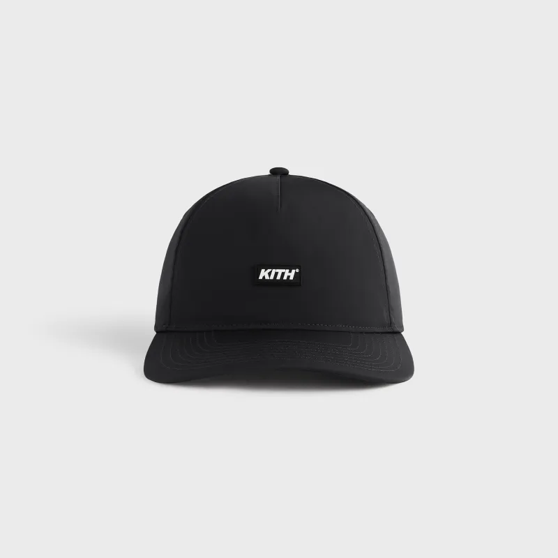 Kith Wrinkle Nylon Bay Low Pinch Crown - Black sold by Kith