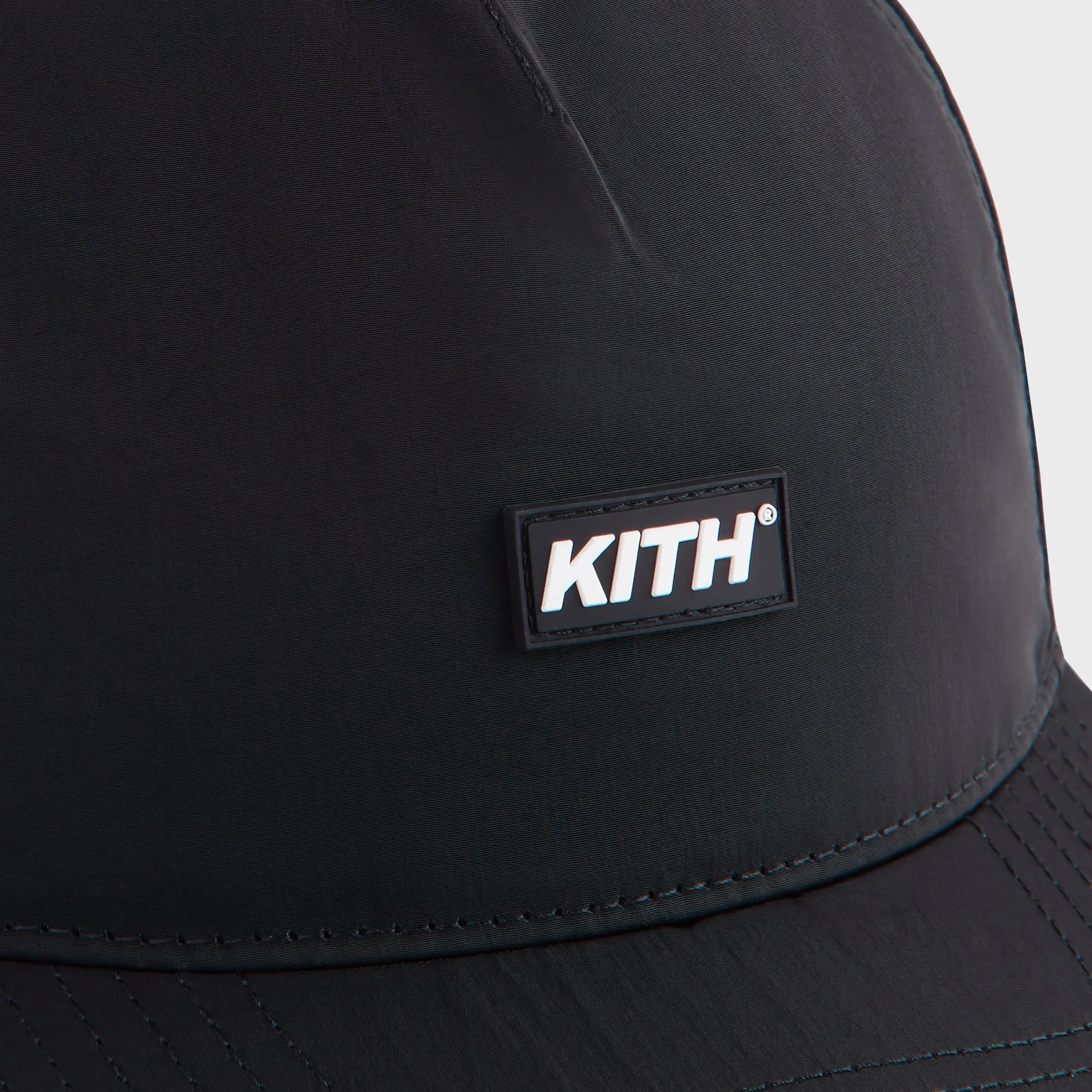 Kith Wrinkle Nylon Bay Low Pinch Crown Snapback - Black sold by Kith product image thumbnail 5