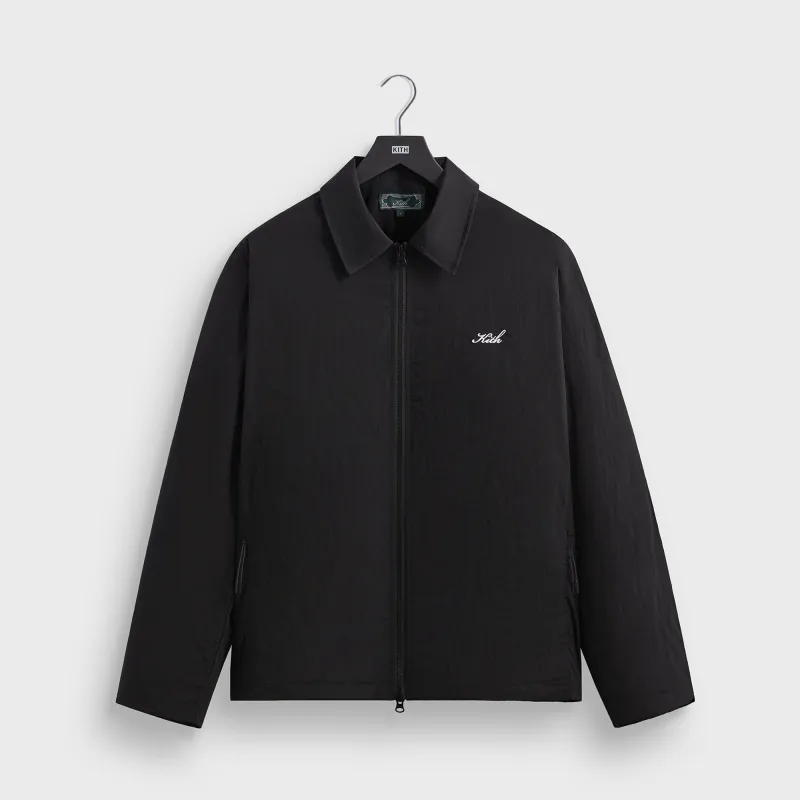 Kith Wrinkle Nylon Jonas Coaches Jacket - Black sold by Kith