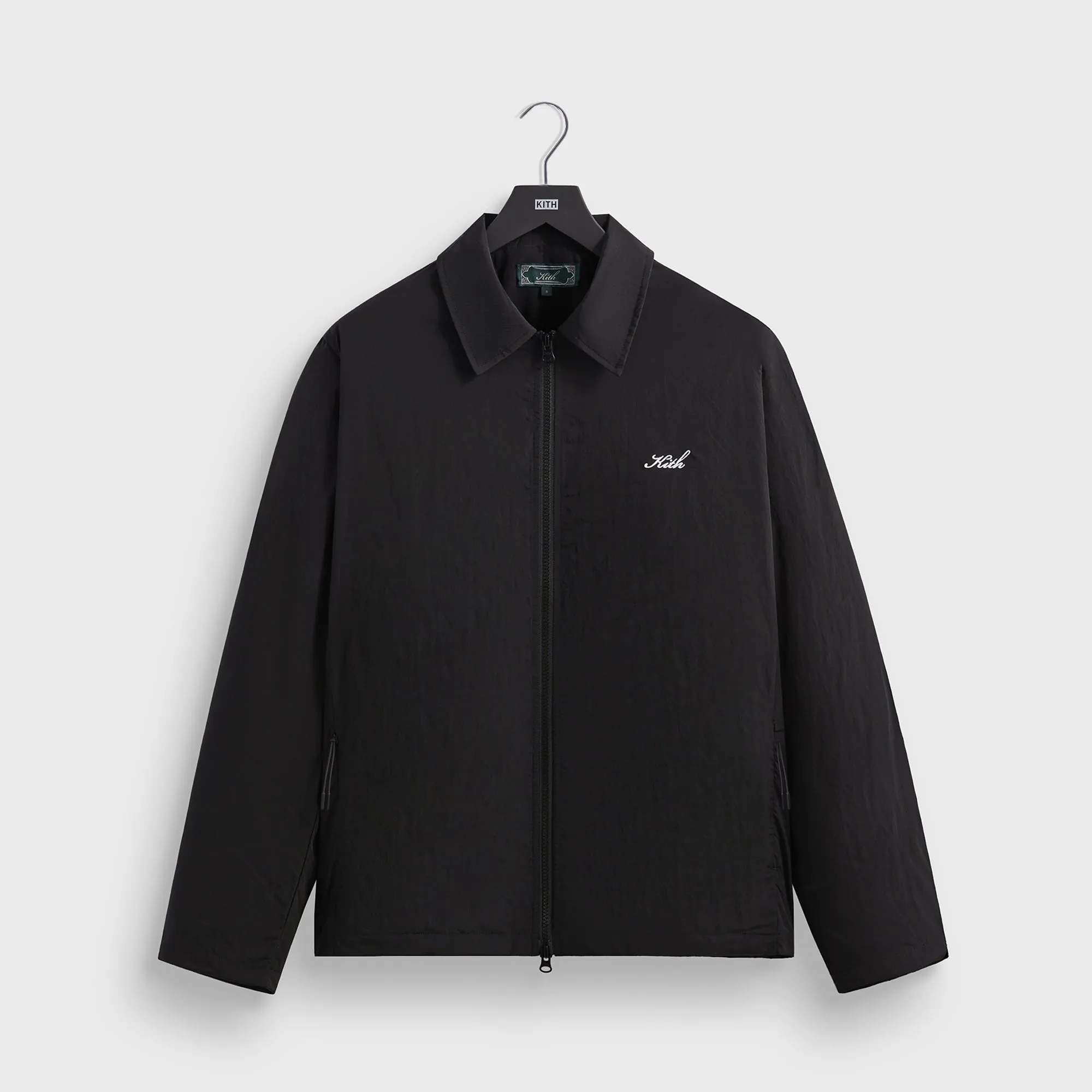 Kith Wrinkle Nylon Jonas Coaches Jacket - Black sold by Kith