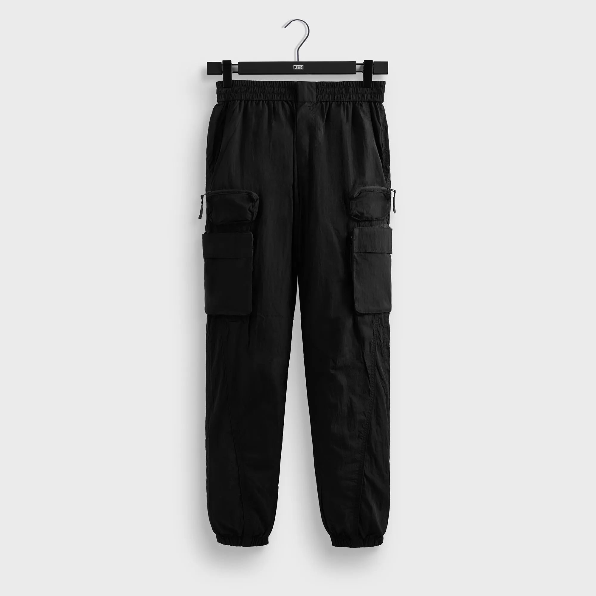 Kith Wrinkle Nylon Chauncey Cargo Pant - Black sold by Kith