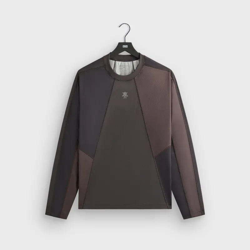 Kith Long Sleeve Panelled Otto Tee - Kindling sold by Kith