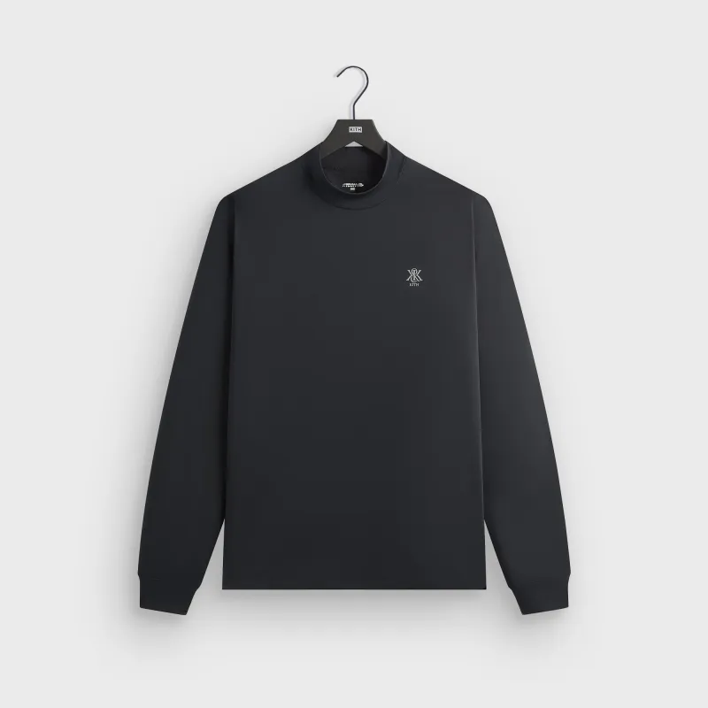 Kith Scratch Long Sleeve Mock Neck - Black sold by Kith