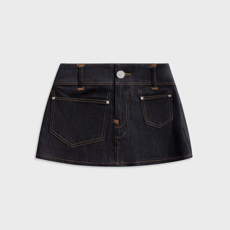 Veneda Carter Low Rise Micro Mini Skirt - Denim sold by Kith
