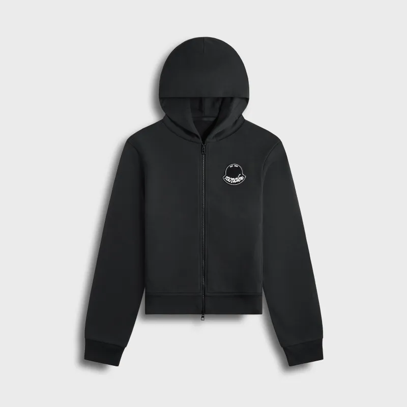Moncler Zip-Up Hooded Jacket - Black sold by Kith