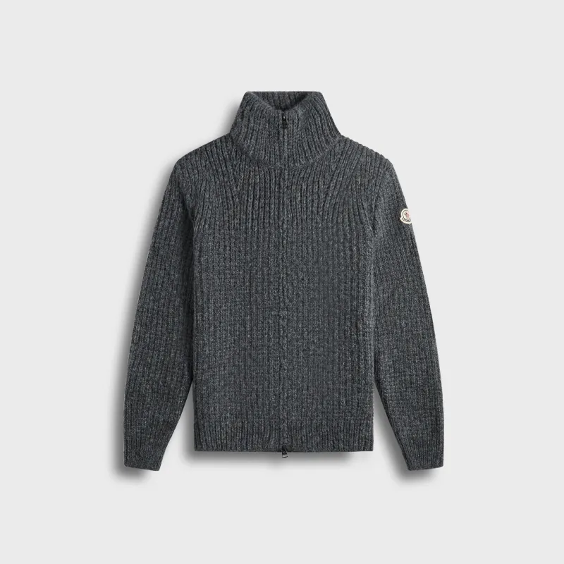 Moncler Zip-Up Cardigan - Grey sold by Kith
