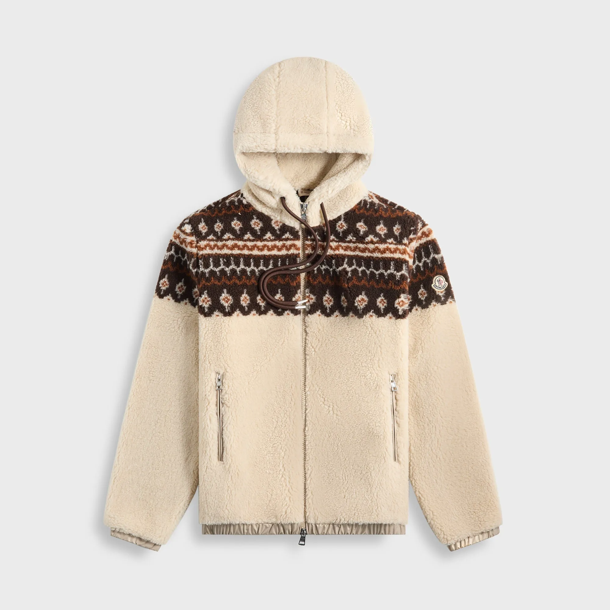 Moncler Zip Up Cardigan - Tan sold by Kith